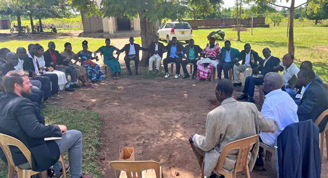 Service under a tree